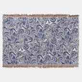 Niedlich-blaue Paisley-Muster Decke (Vorderseite)