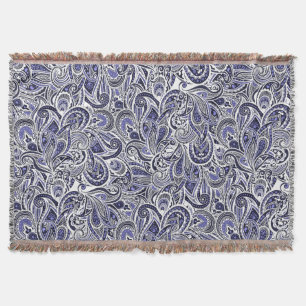 Niedlich-blaue Paisley-Muster Decke