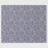 Niedlich-blaue Paisley-Muster Geschenkpapier (Flach)