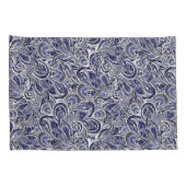 Niedlich-blaue Paisley-Muster Kissenbezug (Rückseite-Rechts)
