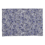 Niedlich-blaue Paisley-Muster Kissenbezug (Vorderseite-Rechts)