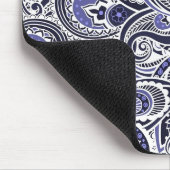 Niedlich-blaue Paisley-Muster Mousepad (Ecke)