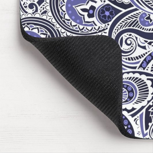 Niedlich-blaue Paisley-Muster Mousepad (Ecke)