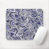 Niedlich-blaue Paisley-Muster Mousepad (Mit Mouse)