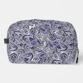 Niedlich-blaue Paisley-Muster Waschbeutel (Vorderseite)