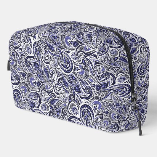 Niedlich-blaue Paisley-Muster Waschbeutel (Rechte Ecke)