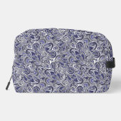 Niedlich-blaue Paisley-Muster Waschbeutel (Rückseite)
