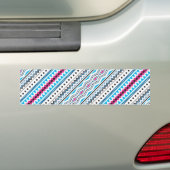 Niedlich-blaue Rosa-Stammes-Mädchen-Muster Autoaufkleber (Auf Auto)