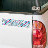 Niedlich-blaue Rosa-Stammes-Mädchen-Muster Autoaufkleber (Auf Lkw)