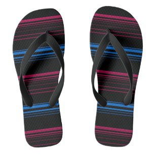 Niedlich-blaue Rosa Streifen Badesandalen