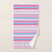 Niedlich-blaue Rosa Streifen Badhandtuch Set (Handtuch)