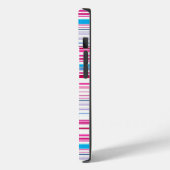 Niedlich-blaue Rosa Streifen Case-Mate iPhone Hülle (Rückseite / Links)