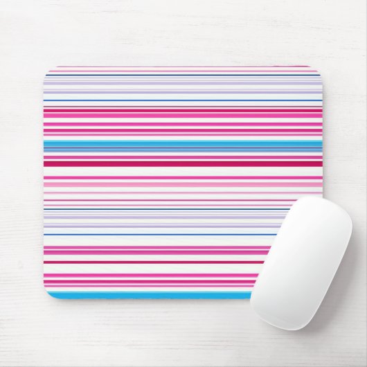 Niedlich-blaue Rosa Streifen Mousepad (Mit Mouse)
