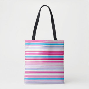 Niedlich-blaue Rosa Streifen Tasche