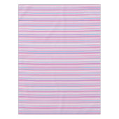 Niedlich-blaue Rosa Streifen Tischdecke (Vorderseite)