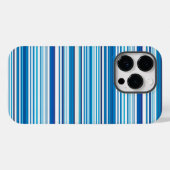 Niedlich-blaue Streifen Case-Mate iPhone Hülle (Rückseite (Horizontal))