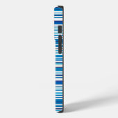 Niedlich-blaue Streifen Case-Mate iPhone Hülle (Rückseite / Links)
