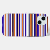Niedlich-blaue Streifen Case-Mate iPhone Hülle (Rückseite (Horizontal))