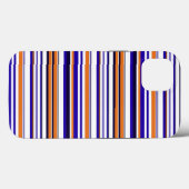 Niedlich-blaue Streifen Case-Mate iPhone Hülle (Rückseite (Horizontal))