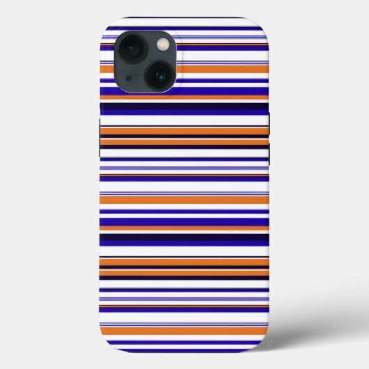 Niedlich-blaue Streifen Case-Mate iPhone Hülle (Rückseite)