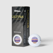 Niedlich-blaue Streifen Golfball (Verpackungen)