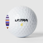 Niedlich-blaue Streifen Golfball (Logo)