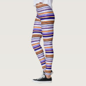 Niedlich-blaue Streifen Leggings (Links)