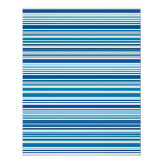 Niedlich-blaue Streifen Poster (Vorderseite)