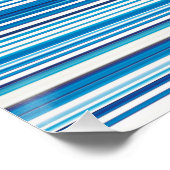 Niedlich-blaue Streifen Poster (Ecke)