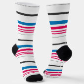 Niedlich-blaue Streifen Socken (Gewinkelt)