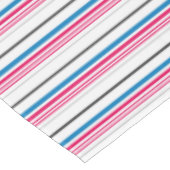 Niedlich-blaue Streifen Tischdecke (Schrägansicht)
