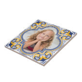 Niedlich-blaue und gelbe Azulejos, benutzerdefinie Fliese (Seite)