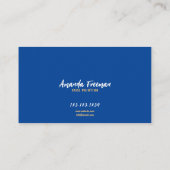 Niedlich-blaue und gelbe Clown-Gesichtsfarbe Visitenkarte (Rückseite)