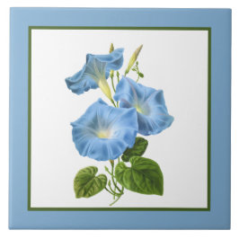 niedlich blaue Vintage Blume Fliese