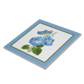 niedlich blaue Vintage Blume Fliese (Seite)
