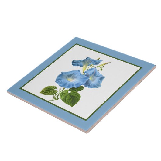 niedlich blaue Vintage Blume Fliese (Seite)
