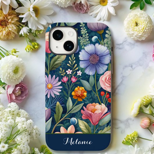 Niedlich-blaue Wildblume Case-Mate iPhone Hülle