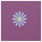 Niedlich Blauer Blumenmuster auf Trauben Lila Stoff (Nahaufnahme)