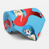 Niedlich blauer Meerjungfrau Thunder_Cove Krawatte (Gerollt)
