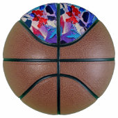 Niedlich-blaues abstraktes Bild Basketball (Rechts)