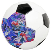 Niedlich-blaues abstraktes Bild Fußball (Dreiviertel)