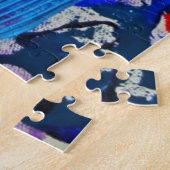 Niedlich-blaues abstraktes Bild Puzzle (Seite)