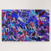 Niedlich-blaues abstraktes Bild Puzzle (Horizontal)