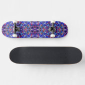 Niedlich-blaues abstraktes Bild Skateboard (Horizontal)