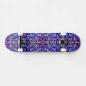 Niedlich-blaues abstraktes Bild Skateboard (Horizontal)