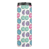 Niedlich-blaues lila-rosa Geodmuster personalisier Thermosbecher (Rückseite)