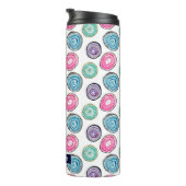 Niedlich-blaues lila-rosa Geodmuster personalisier Thermosbecher (Nach rechts gedreht)