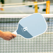 Niedlich-Blaues, modernes Monogramm Personalisiert Pickleball Schläger