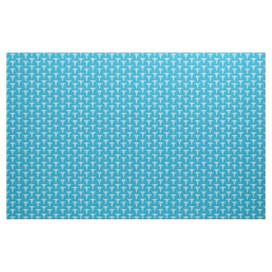 Niedlich-blaues Muster Stoff (Fat Quarter (45,7 x 55,9 cm))