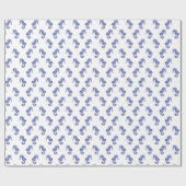 Niedlich-blaues Seepferd Geschenkpapier (Flach)